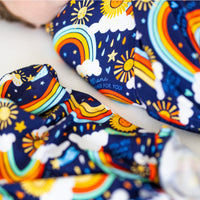 The Forever Swaddle Blanket | Here Comes the Sunshine (Blue) | "Mama, I Wished for You"