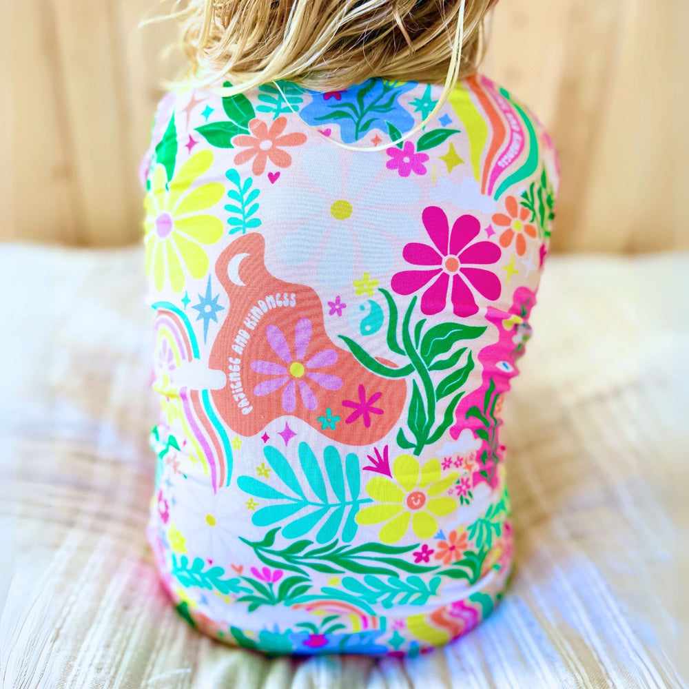 The Second-Skin 2-Piece Pajama | Rainbow Daisy Babe | "Patience & Kindness"