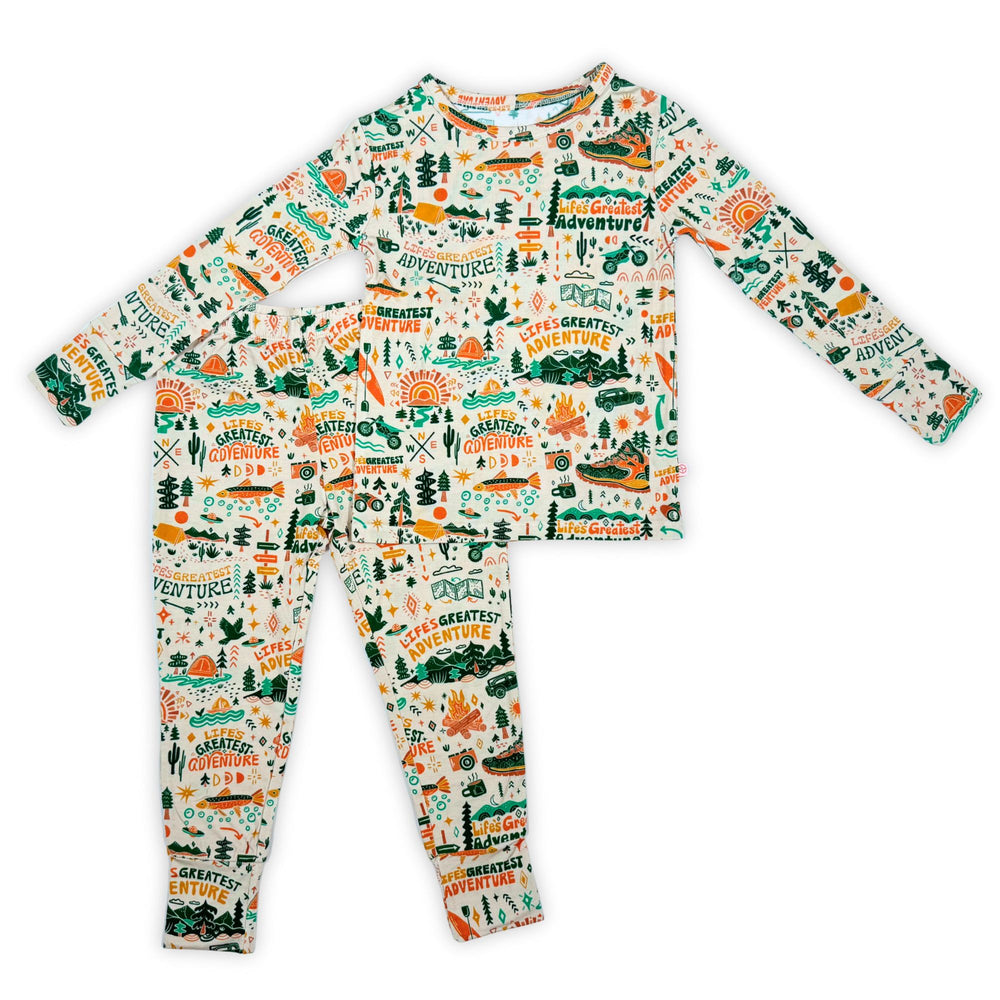 The Second-Skin 2-Piece Long Sleeve Pajama | Wanderlust | "Life's Greatest Adventure"