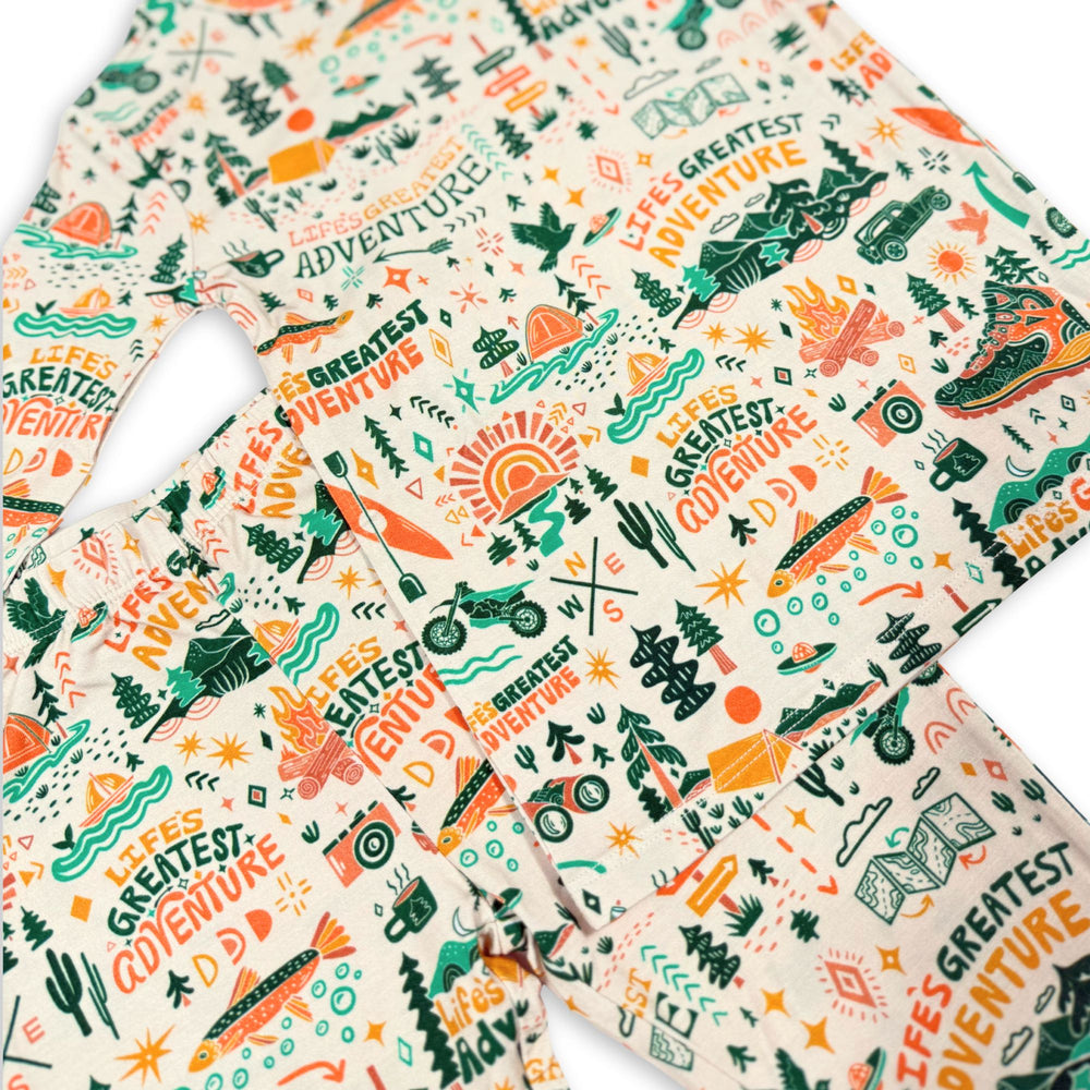 The Second-Skin 2-Piece Long Sleeve Pajama | Wanderlust | "Life's Greatest Adventure"
