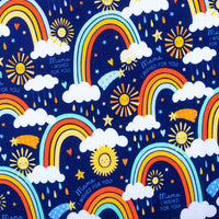The Forever Swaddle Blanket | Here Comes the Sunshine (Blue) | "Mama, I Wished for You"