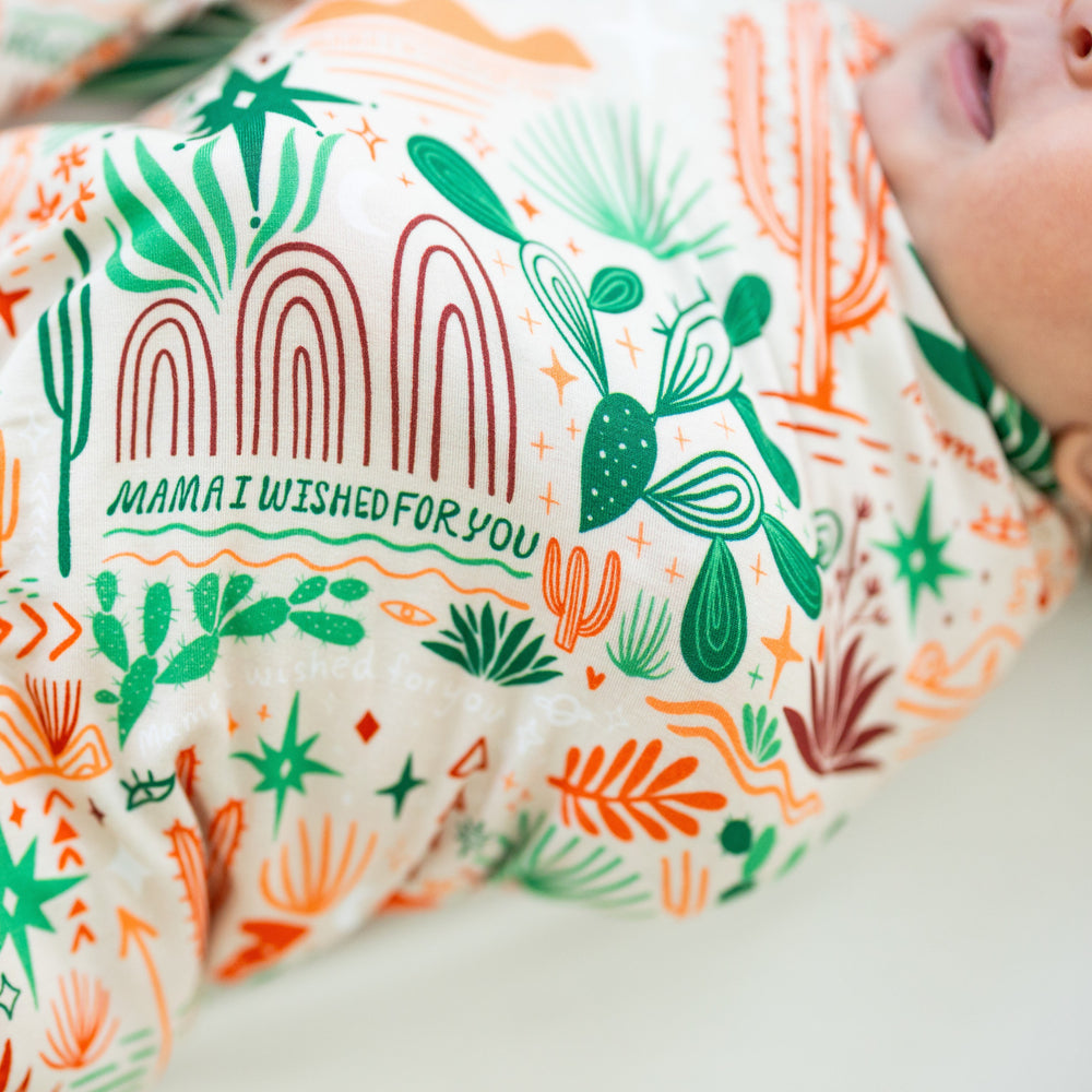 The Forever Swaddle Blanket | Desert Cactus Vibes | "Mama, I Wished for You"