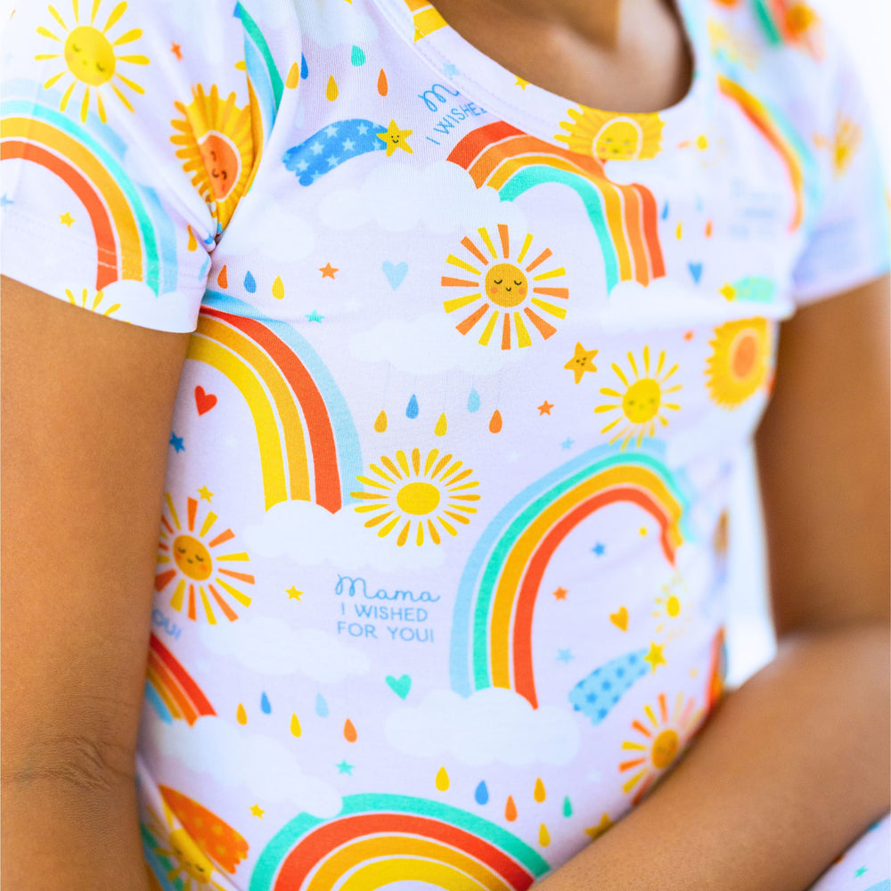 The Second-Skin 2-Piece Pajama | Here Comes the Sunshine (Pink) | "Mama, I Wished for You"