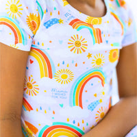 The Second-Skin 2-Piece Pajama | Here Comes the Sunshine (Pink) | "Mama, I Wished for You"