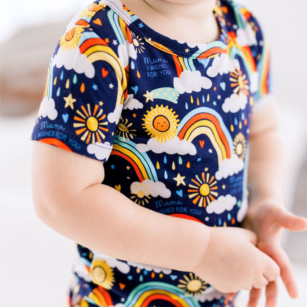 The Second-Skin 2-Piece Pajama | Here Comes the Sunshine (Blue) | "Mama, I Wished for You"