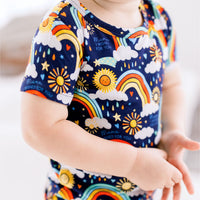 The Second-Skin 2-Piece Pajama | Here Comes the Sunshine (Blue) | "Mama, I Wished for You"