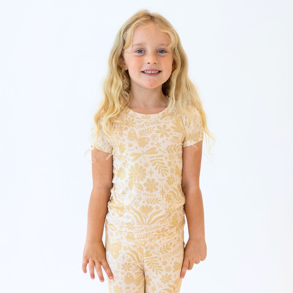 The Second-Skin 2-Piece Pajama | Om Baby (Beige) | "Deep Breath"