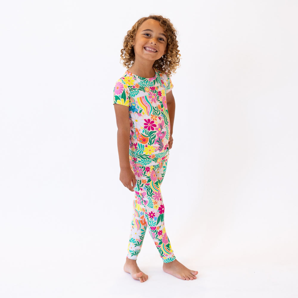 The Second-Skin 2-Piece Pajama | Rainbow Daisy Babe | "Patience & Kindness"