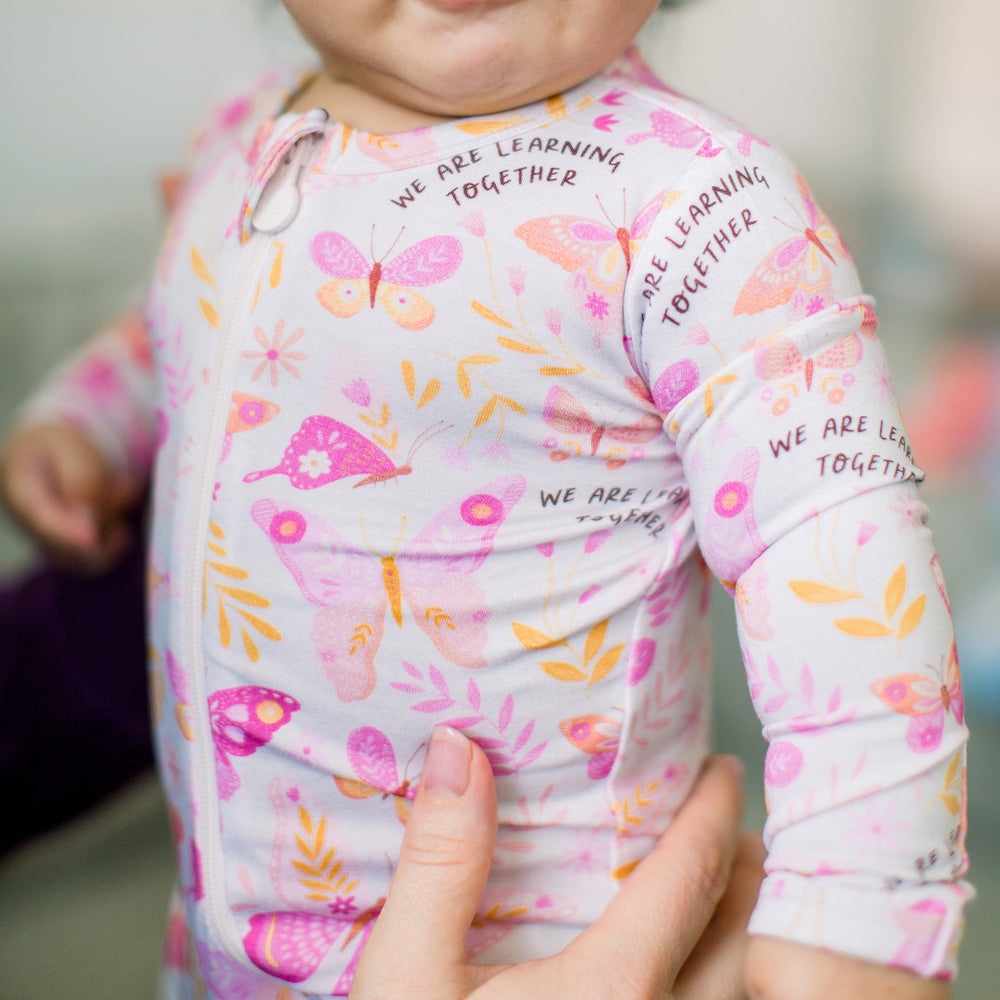 The Second-Skin Footless Romper | Butterfly Smoochies | "We're Learning Together"