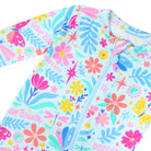Footless Bamboo Toddler Zipper Pajamas, Flowers & Butterflies, Bamboo Zipper Pajamas, Double-Zipper Onesies for Toddler Girl, 4-Way Stretch - "Deep Breath" - Raising Mama