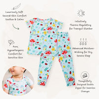 The Second-Skin 2-Piece Pajama | Magic Mushroom | "It's Okay to Ask for Help"