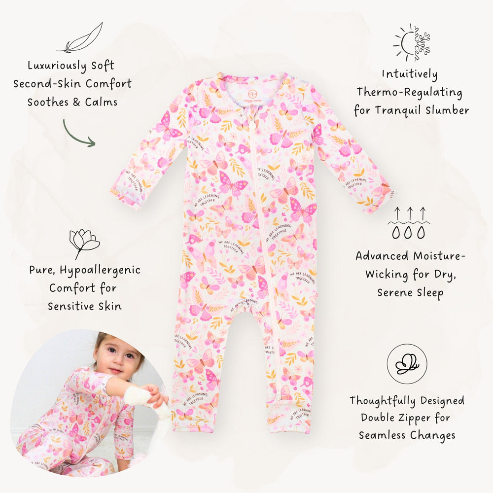 The Second-Skin Footless Romper | Butterfly Smoochies | "We're Learning Together"