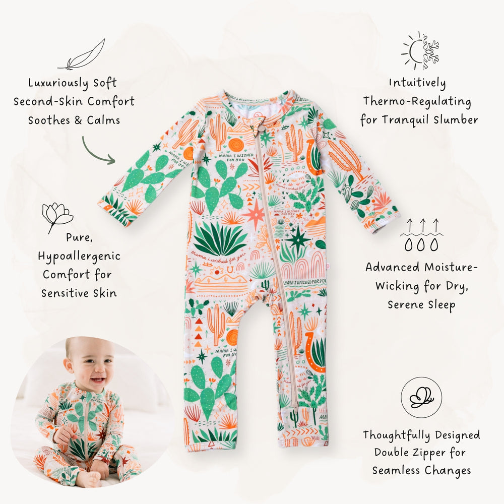 The Second-Skin Footless Romper | Desert Cactus Vibes | "Mama, I Wished for You"