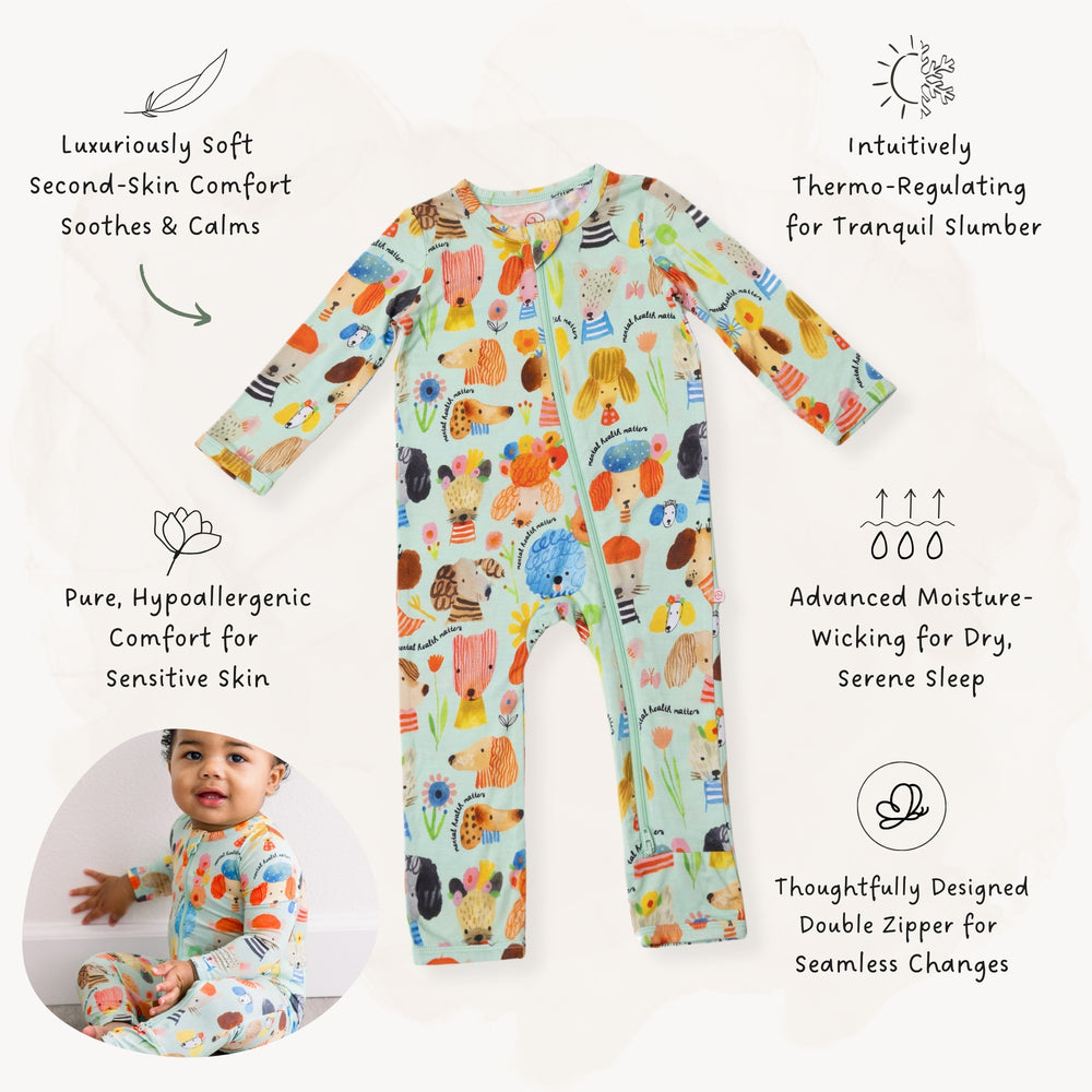 The Second-Skin Footless Romper | Mindful Doggos | "Mental Health Matters"