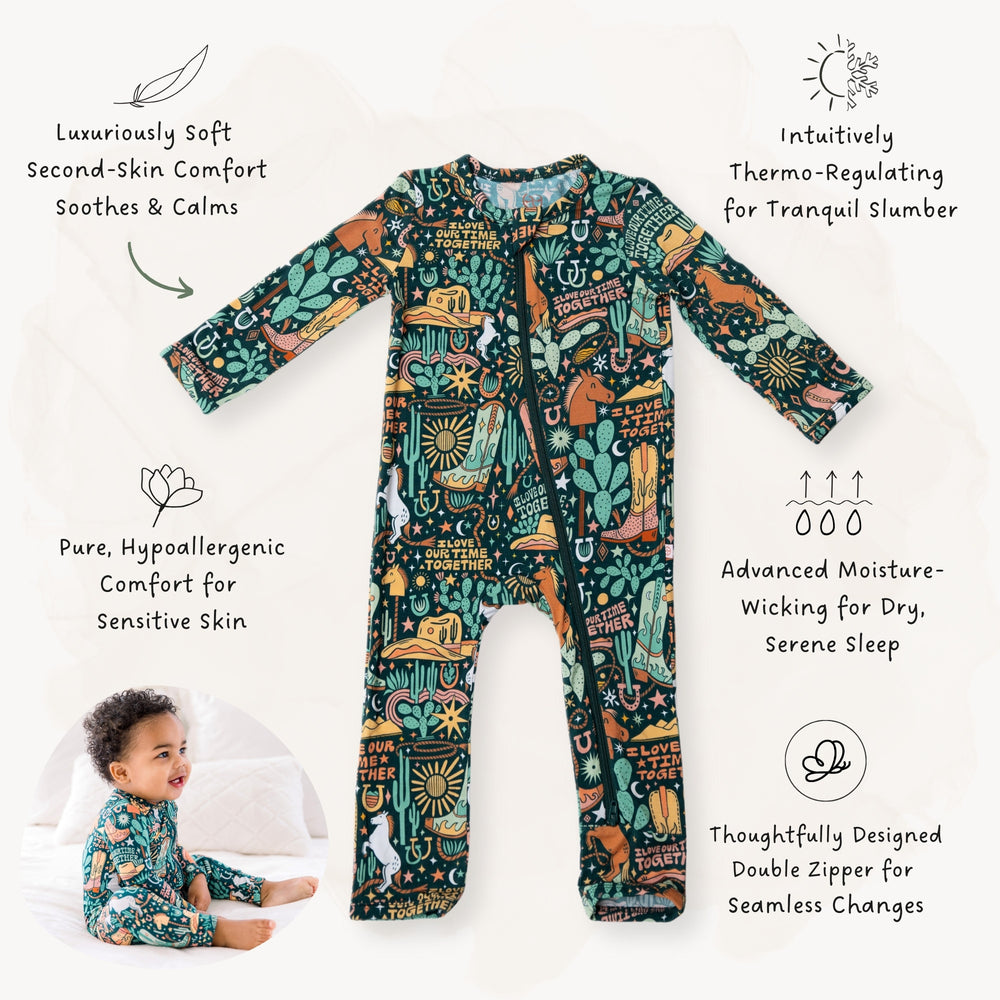 The Second-Skin Footless Romper | Wild West | "I Love Our Time Together"