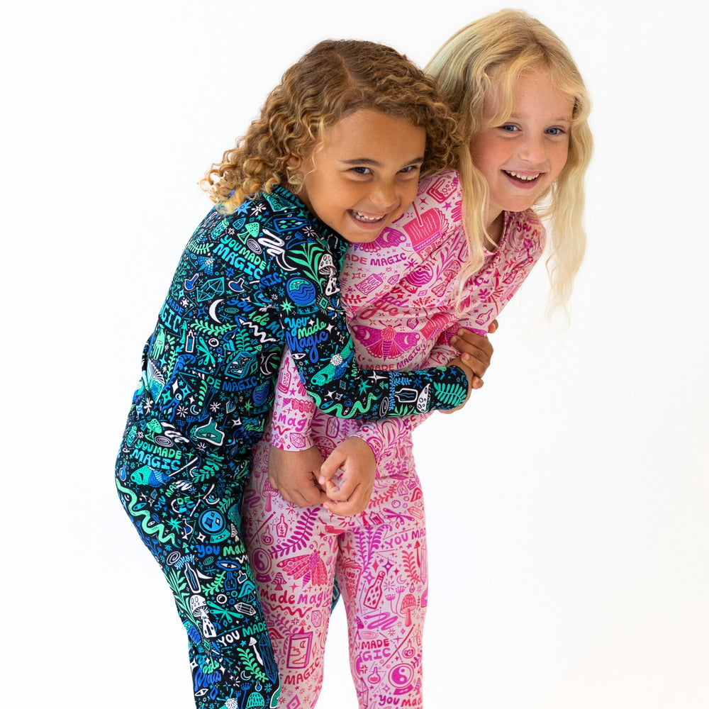 The Second-Skin 2-Piece Long Sleeve Pajama | Mystic Mama (Pink) | "You Made Magic"