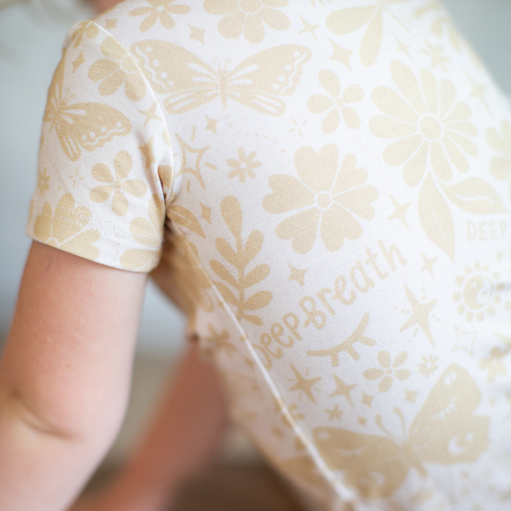 The Second-Skin 2-Piece Pajama | Om Baby (Beige) | "Deep Breath"