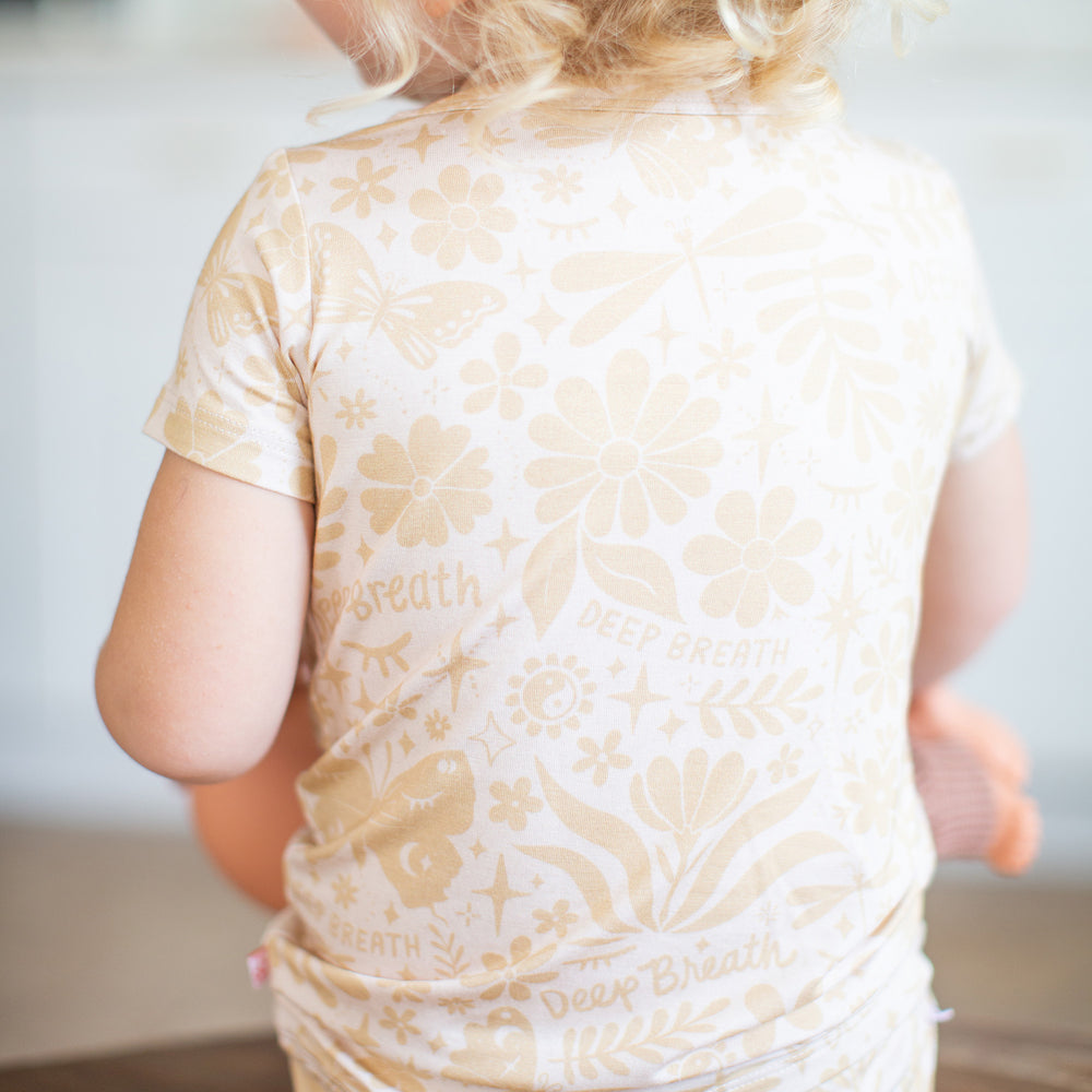 The Second-Skin 2-Piece Pajama | Om Baby (Beige) | "Deep Breath"