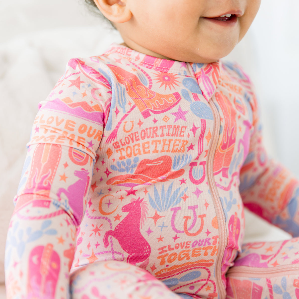 Bamboo Two Way Zipper Romper (Prairie) main image 1