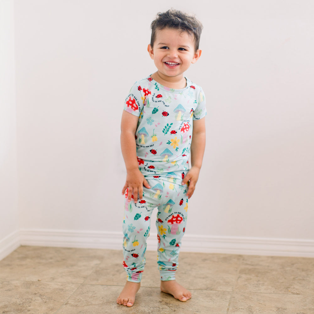 The Second-Skin 2-Piece Pajama | Magic Mushroom | "It's Okay to Ask for Help"