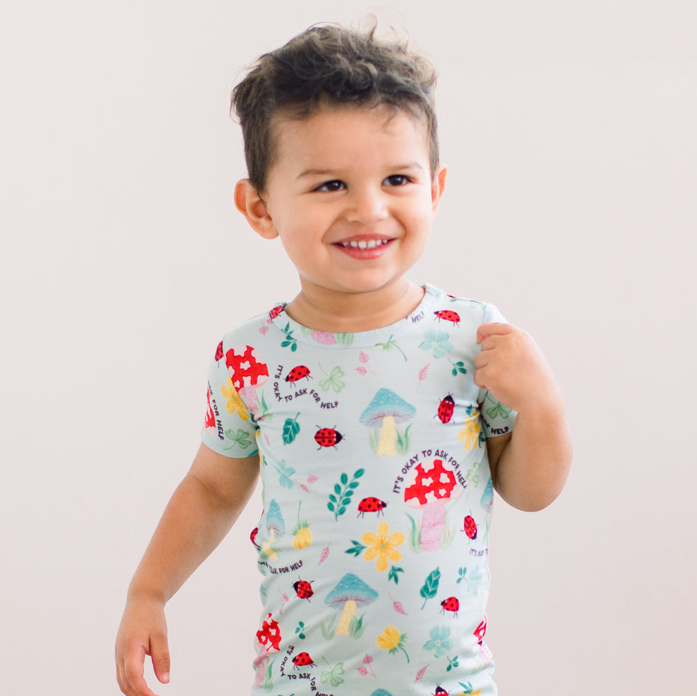 The Second-Skin 2-Piece Pajama | Magic Mushroom | "It's Okay to Ask for Help"