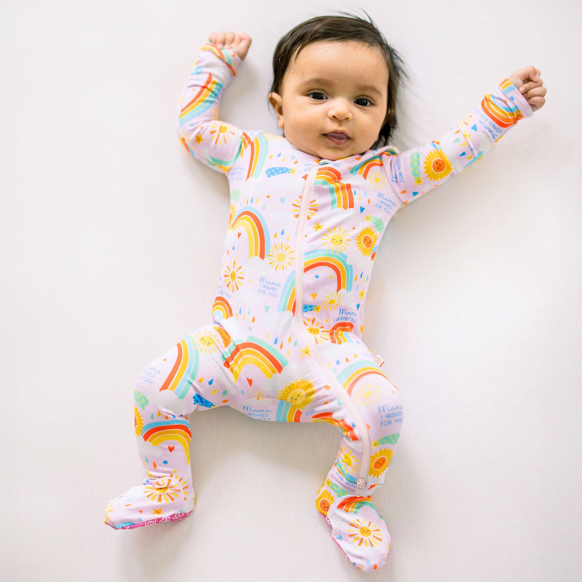 Here Comes the Sunshine (Pink) | Bamboo Footie Onesie Sleeper | "Mama ...