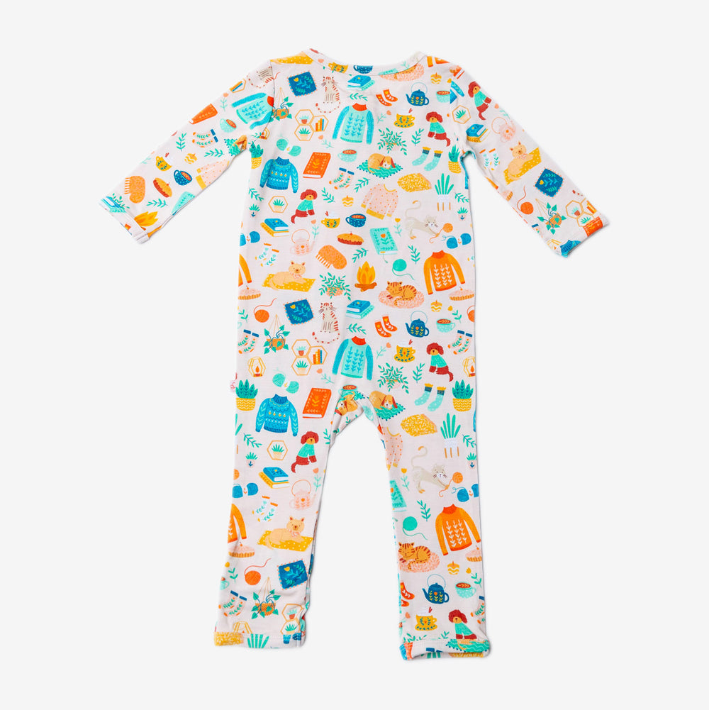 The Second-Skin Footless Romper | Cozy Cats & Dogs | Danish Hygge-Inspired Print