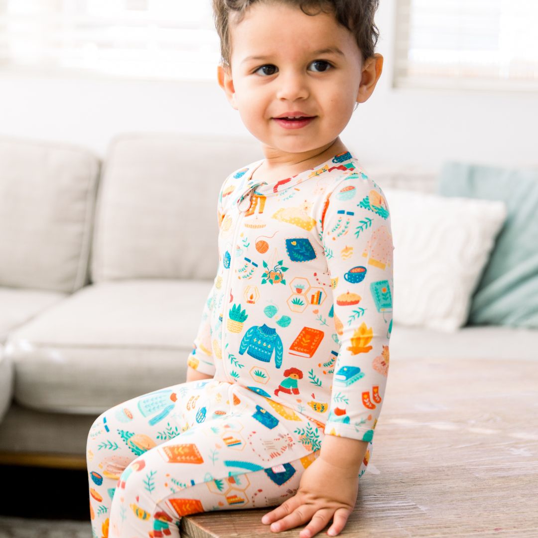 Footless Bamboo Toddler Zipper Pajamas, Cozy Cats & Dogs, Bamboo Zipper Pajamas, Double-Zipper Onesies for Toddler Boy or Girl, 4-Way Stretch - Raising Mama