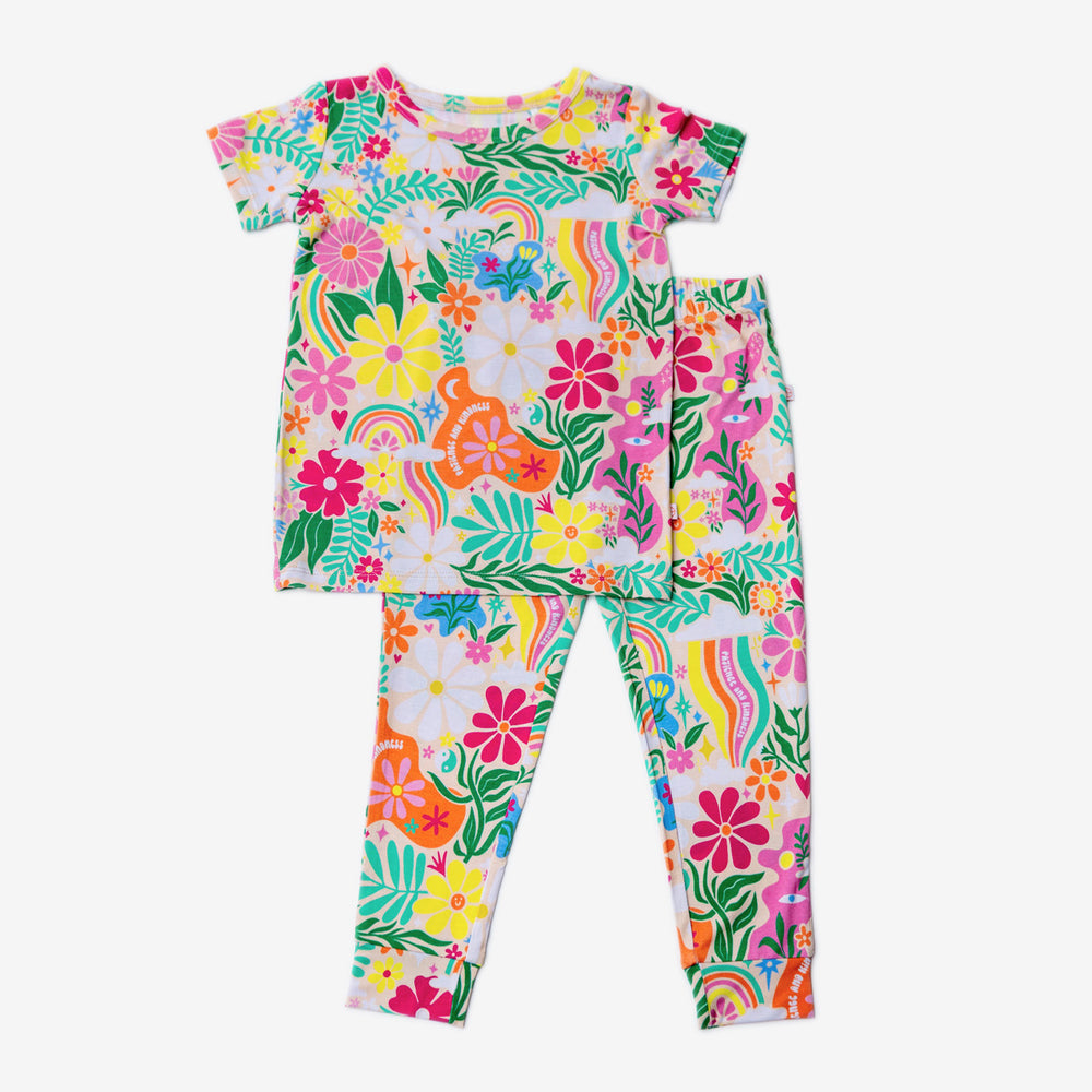 The Second-Skin 2-Piece Pajama | Rainbow Daisy Babe | "Patience & Kindness"