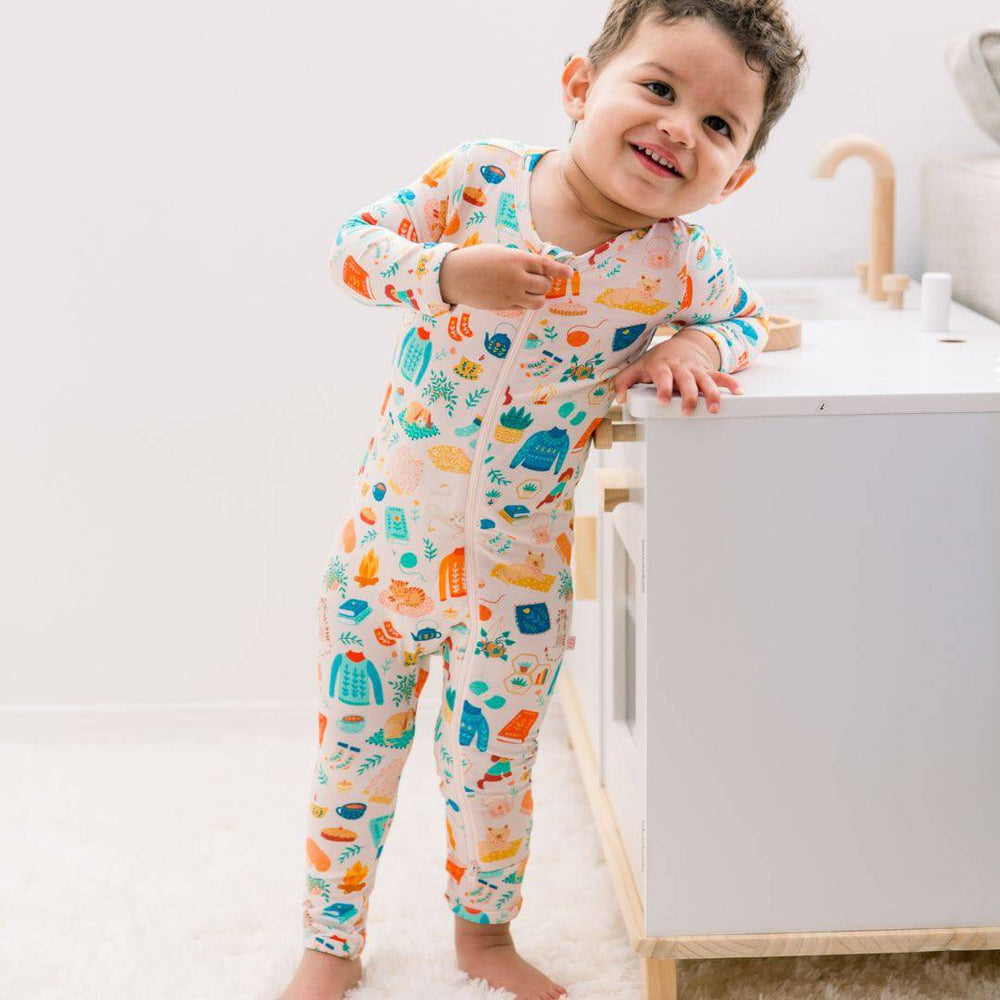 The Second-Skin Footless Romper | Cozy Cats & Dogs | Danish Hygge-Inspired Print
