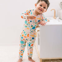 The Second-Skin Footless Romper | Cozy Cats & Dogs | Danish Hygge-Inspired Print