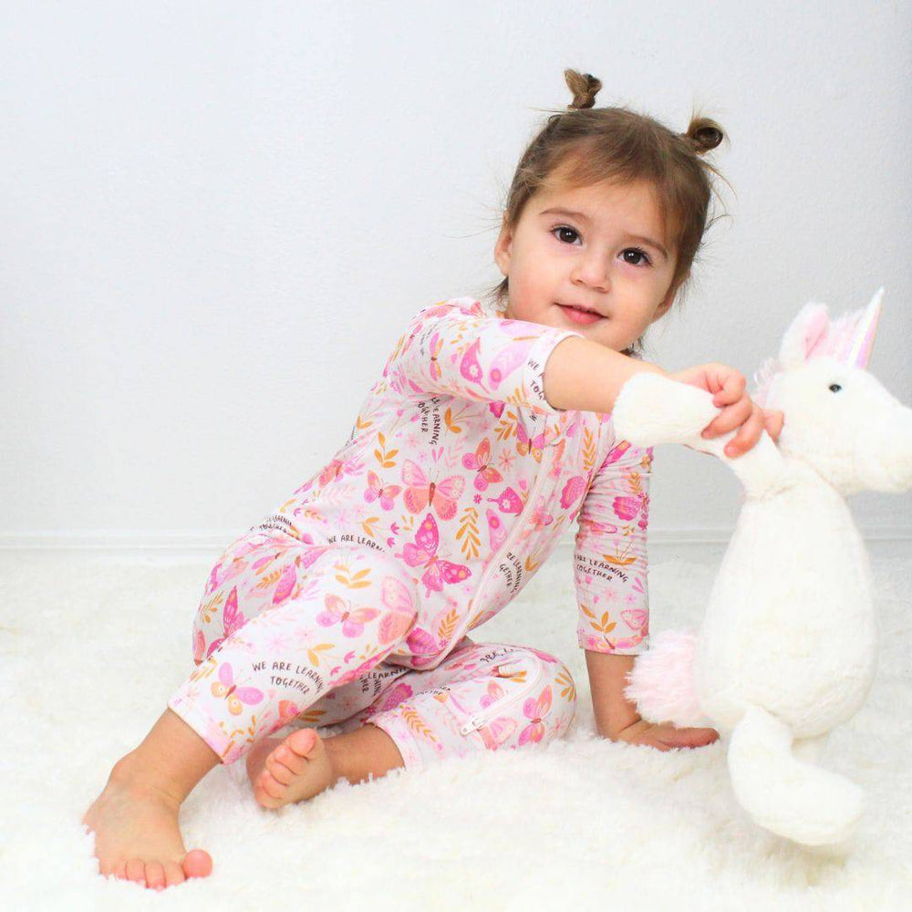 The Second-Skin Footless Romper | Butterfly Smoochies | "We're Learning Together"