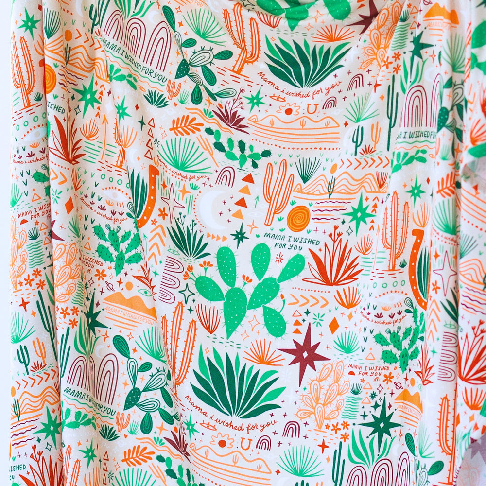 The Forever Swaddle Blanket | Desert Cactus Vibes | "Mama, I Wished for You"