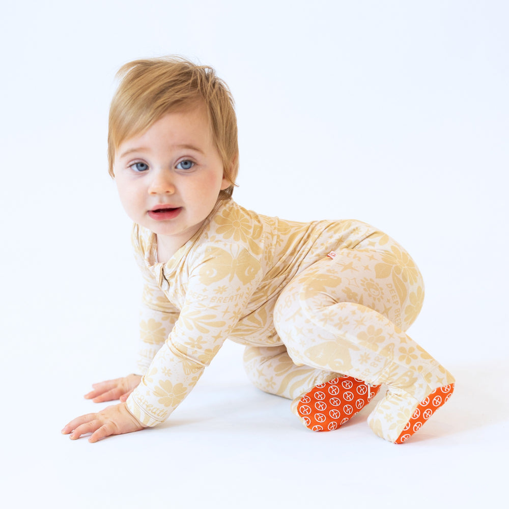 The Second-Skin Footie | Om Baby (Beige) | "Deep Breath"