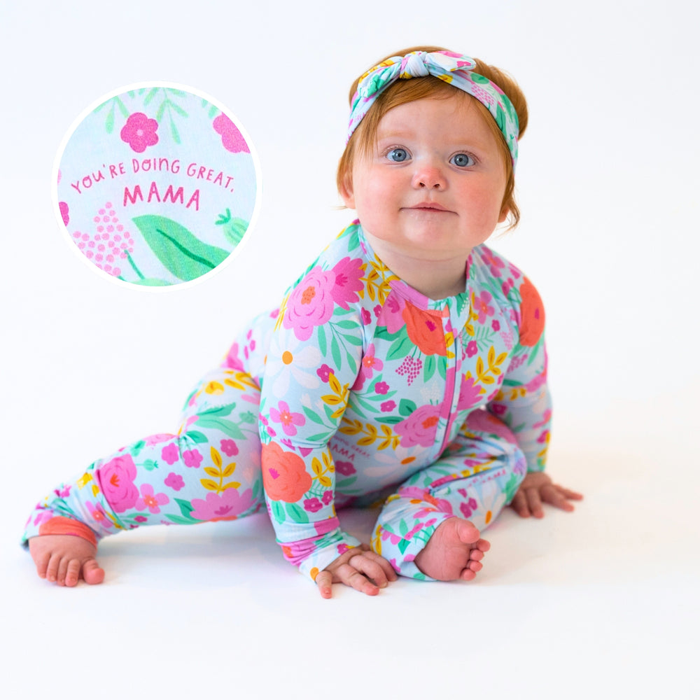 The Second-Skin Convertible Romper | Flower Power | "You're Doing Great, Mama"