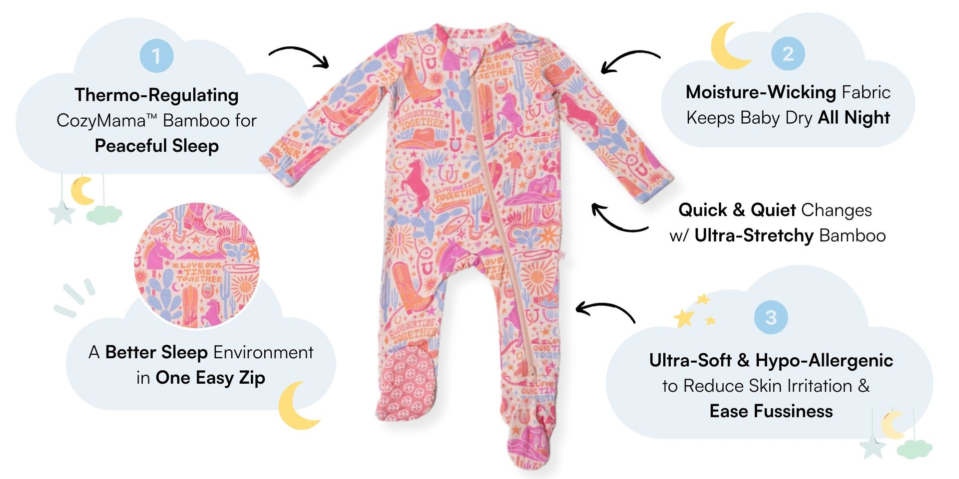 Bamboo Footie Sleeper - Baby Pink main image 0