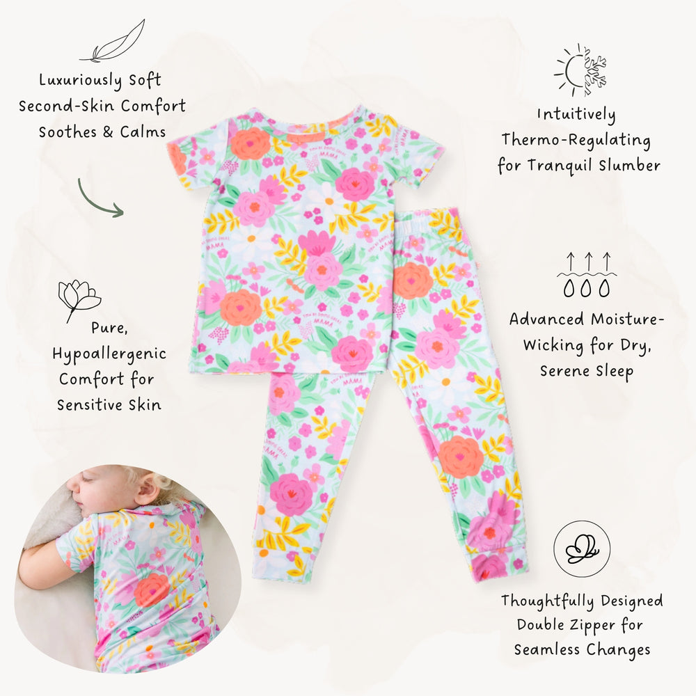 The Second-Skin 2-Piece Pajama | Flower Power | "You're Doing Great, Mama"