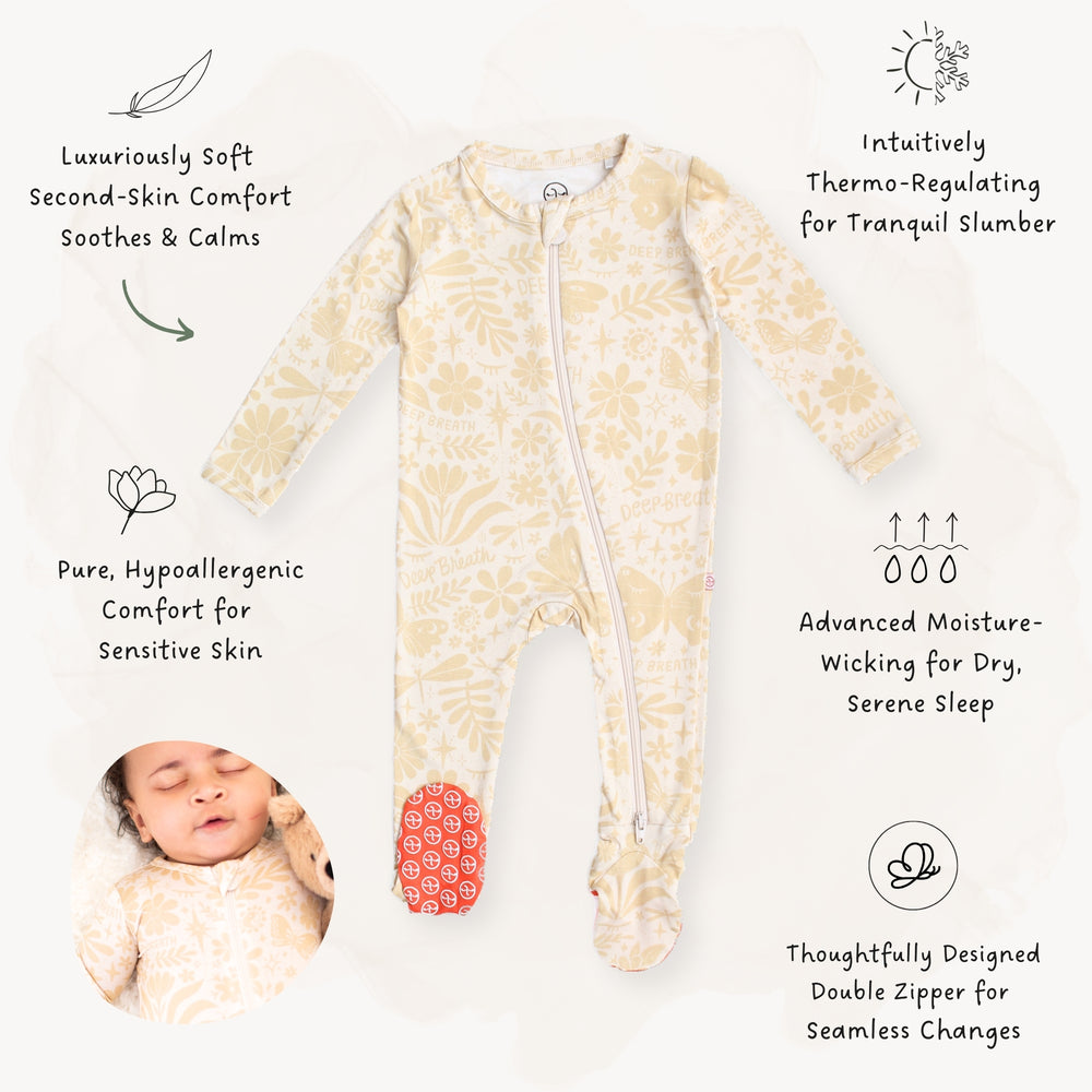 The Second-Skin Footie | Om Baby (Beige) | "Deep Breath"