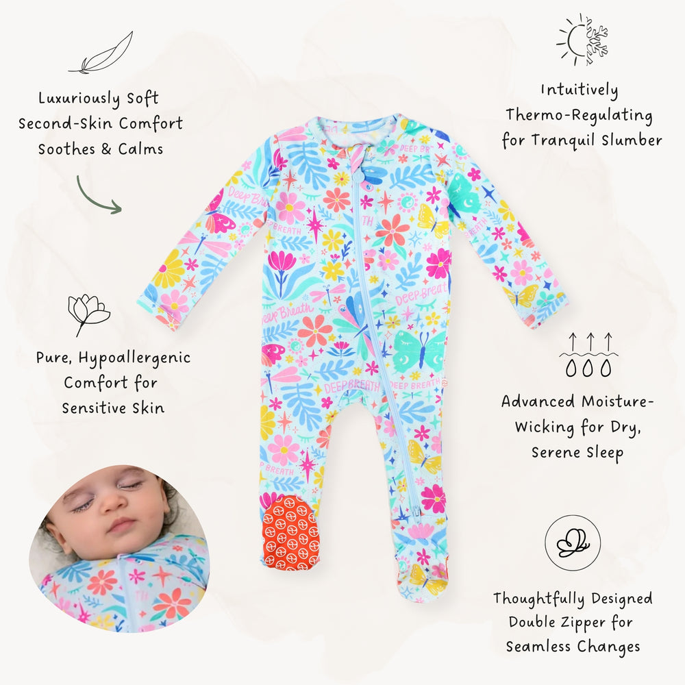 The Second-Skin Footless Romper | Om Baby | "Deep Breath"