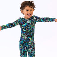 The Second-Skin 2-Piece Long Sleeve Pajama | Mystic Mama (Blue) | "You Made Magic"