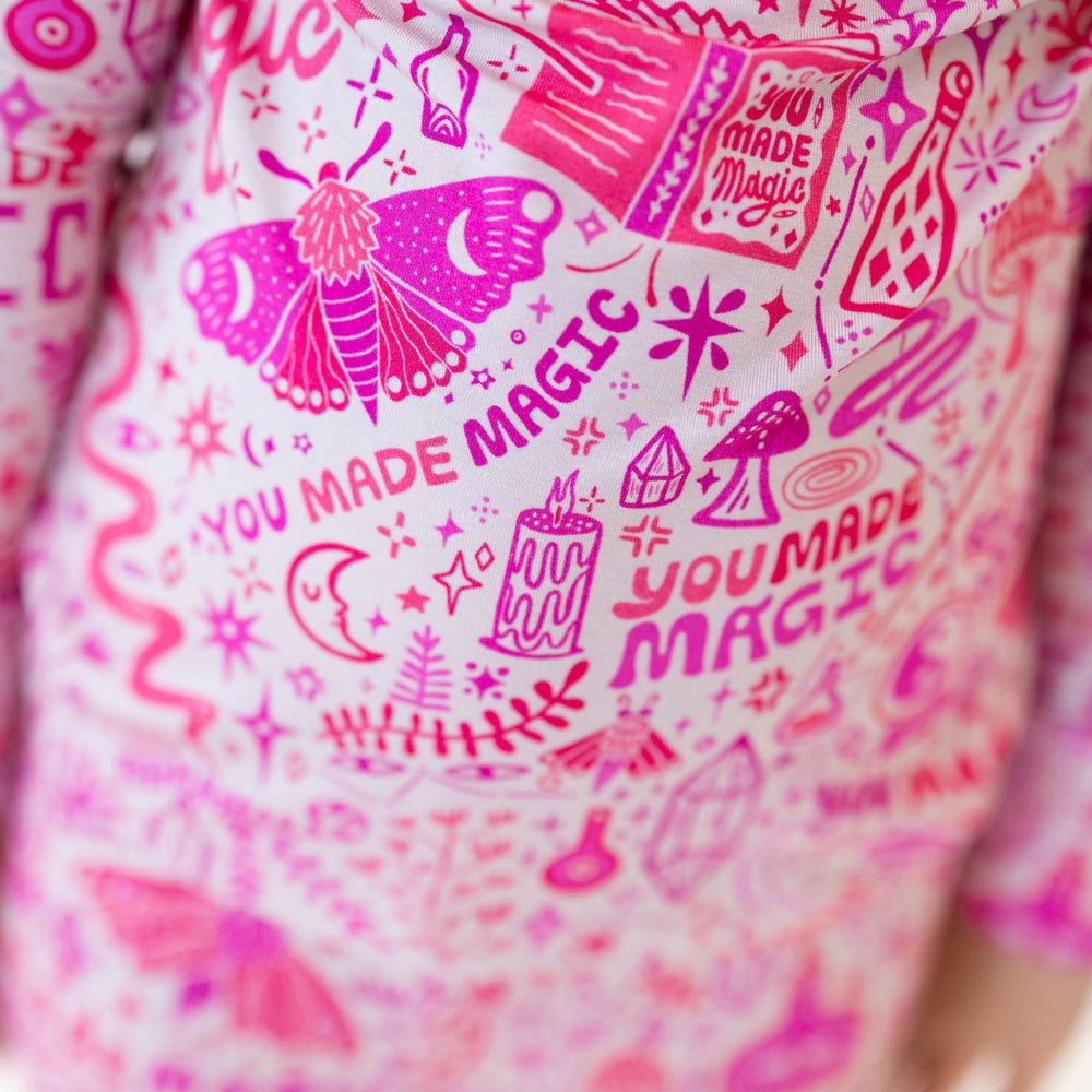 The Second-Skin 2-Piece Long Sleeve Pajama | Mystic Mama (Pink) | "You Made Magic"