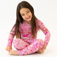 The Second-Skin 2-Piece Long Sleeve Pajama | Mystic Mama (Pink) | "You Made Magic"