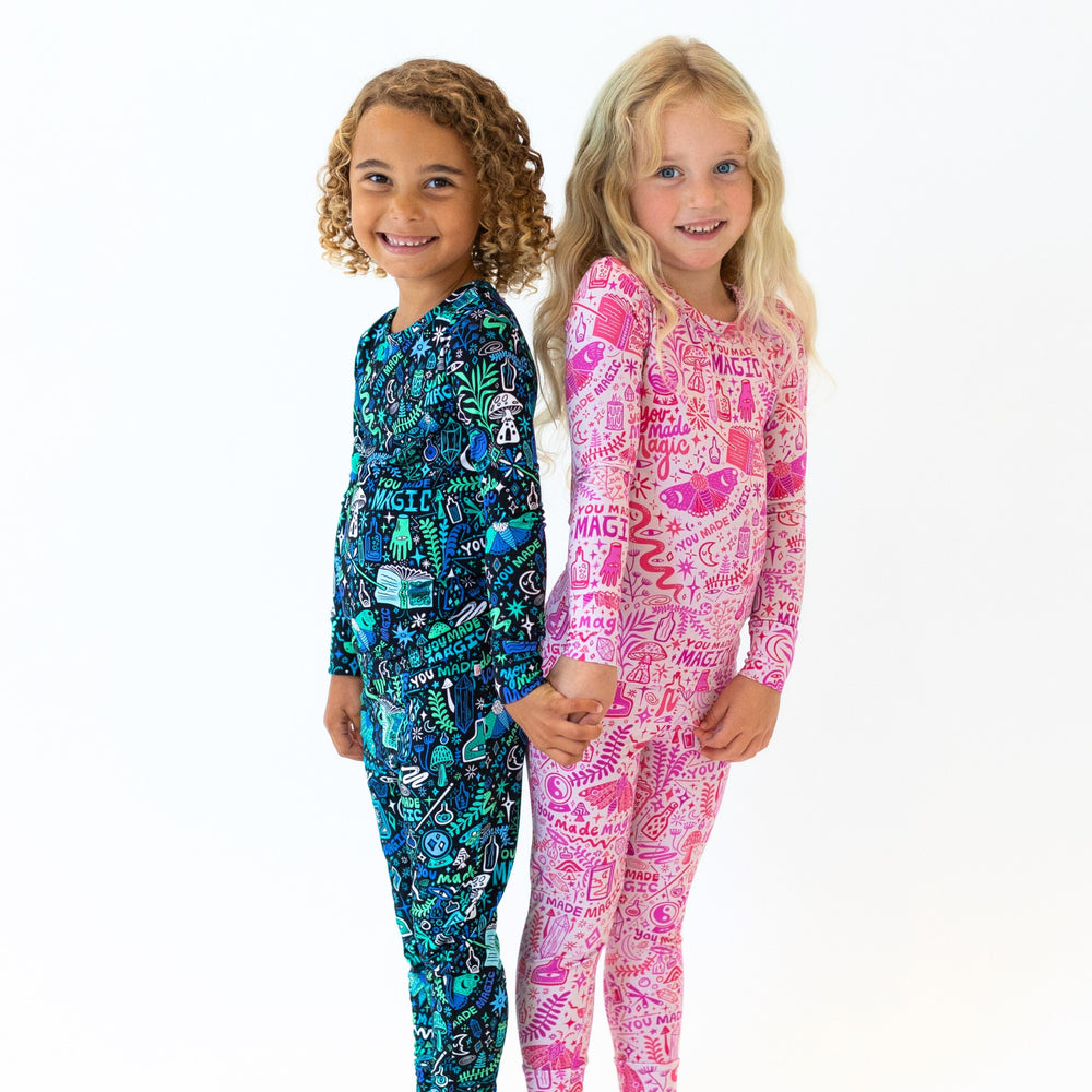 The Second-Skin 2-Piece Long Sleeve Pajama | Mystic Mama (Pink) | "You Made Magic"