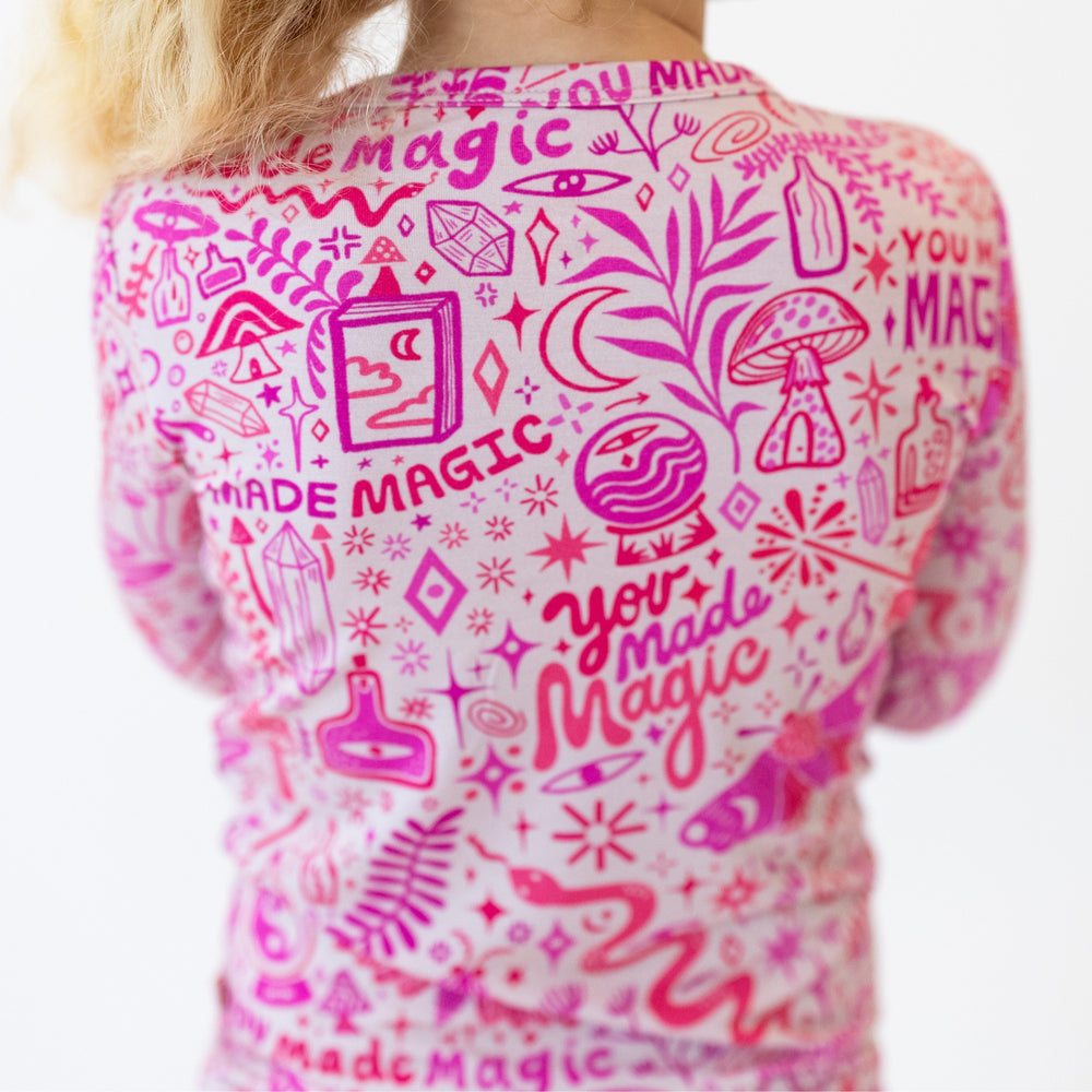 The Second-Skin 2-Piece Long Sleeve Pajama | Mystic Mama (Pink) | "You Made Magic"