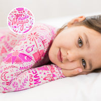 The Second-Skin 2-Piece Long Sleeve Pajama | Mystic Mama (Pink) | "You Made Magic"