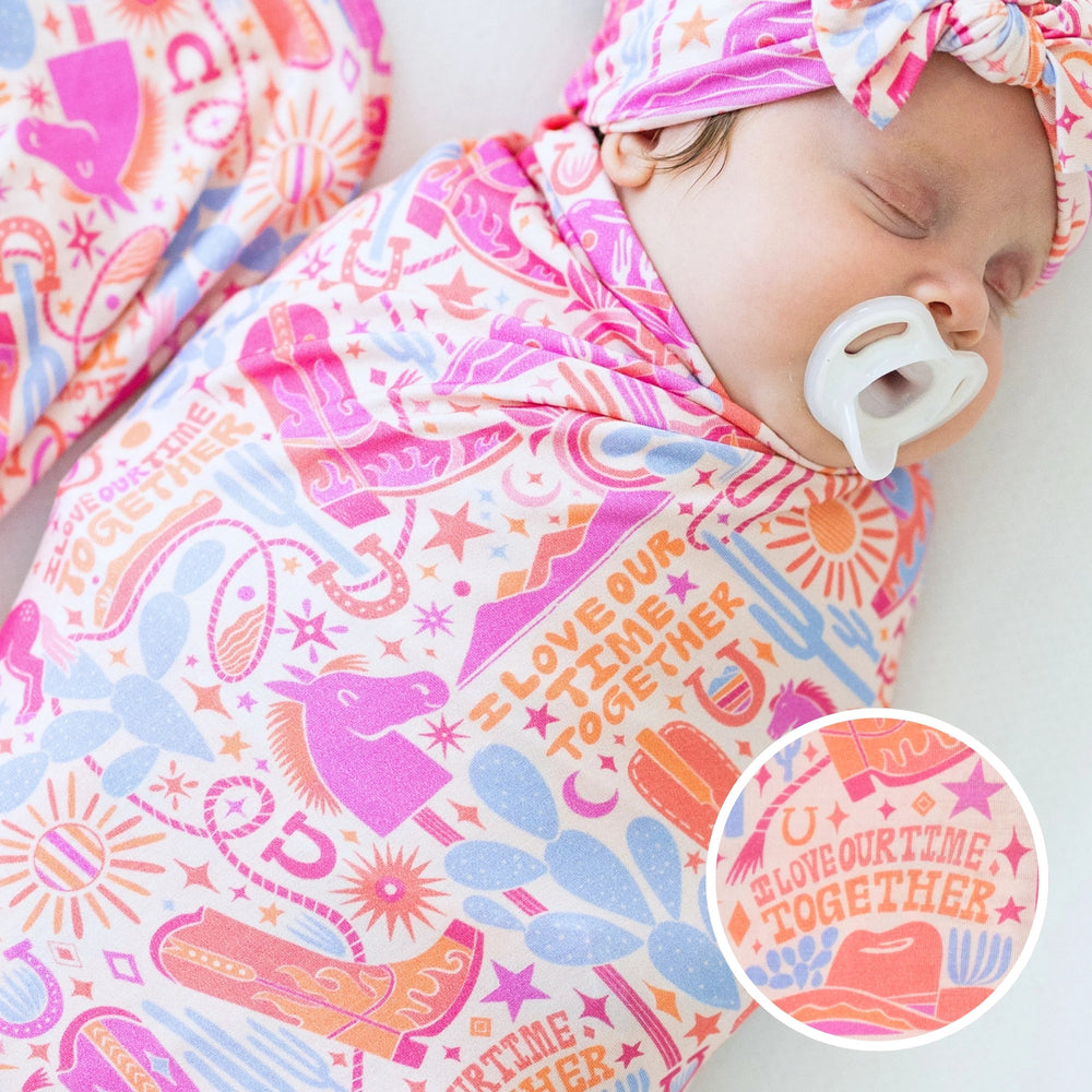 The Forever Swaddle Blanket | Saddle Up | "I Love Our Time Together"