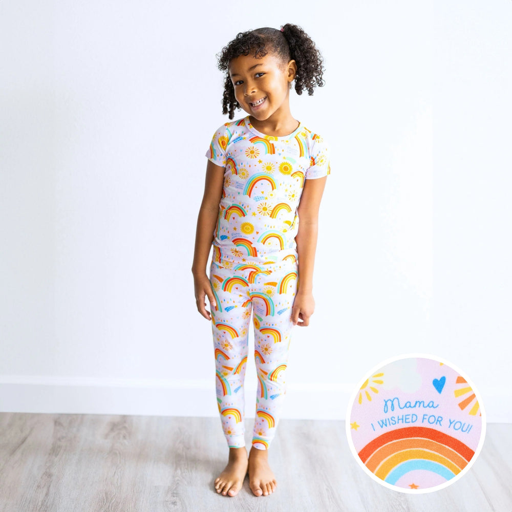 The Second-Skin 2-Piece Pajama | Here Comes the Sunshine (Pink) | "Mama, I Wished for You"