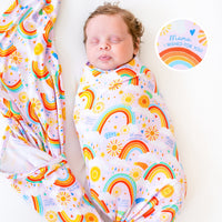 The Forever Swaddle Blanket | Here Comes the Sunshine (Pink) | "Mama, I Wished for You"