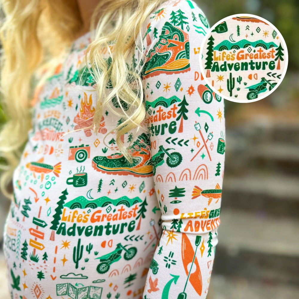 The Second-Skin 2-Piece Long Sleeve Pajama | Wanderlust | "Life's Greatest Adventure"
