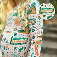 The Second-Skin 2-Piece Long Sleeve Pajama | Wanderlust | "Life's Greatest Adventure"